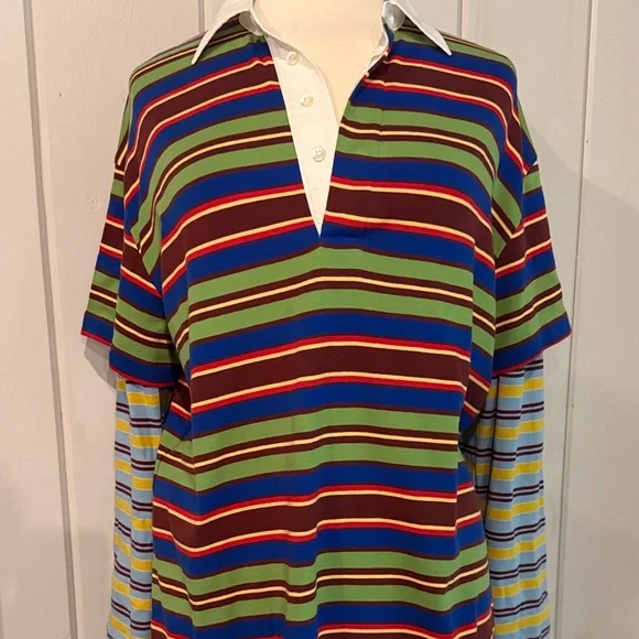 STAUD Colorful Striped Long Sleeve Dress - Picture 3 of 11